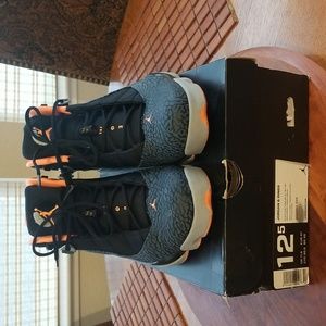 Jordan 6 Rings Black/Atomic Orange New Slate-Wolf Grey # 322992-025